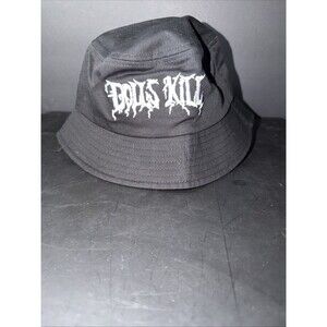 Dolls Kill Embroidered Black Bucket Hat
